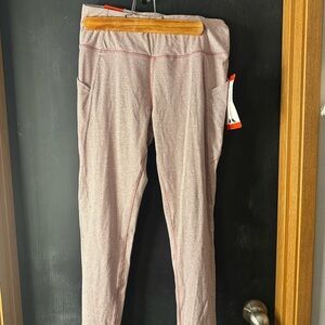 Shimmery Light Mauve Athletic Leggings